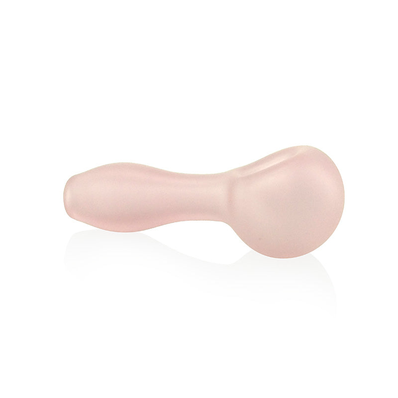 3.7" Portable Mini Oil Burner Fumed Glass Spoon Pink Pipe