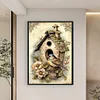 (Big Size) Vintage Poster Bird'S Nest - 11CT Stamped Cross Stitch 40*60cm/15.75*23.62in