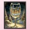 Christmas Scene In Cup-18CT Stamped Cross Stitch 40*50cm/15.75*19.69in