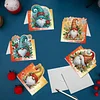 8PCS DIY Diamond Art Greeting Cards Xmas Congratulations Cards & Gifts (Gnome)