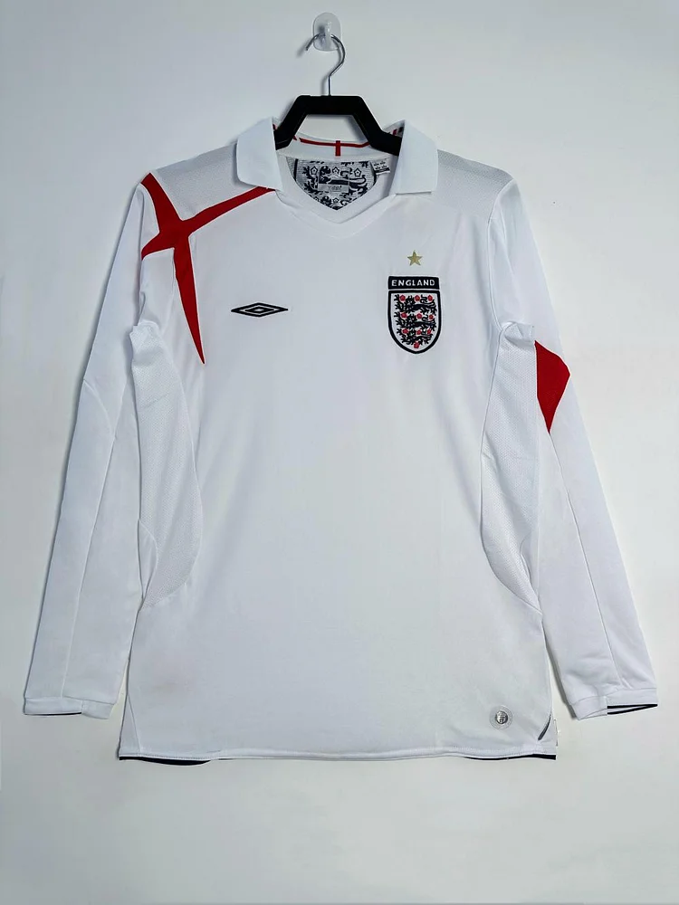 Retro 2006 England Home long sleeve jersey
