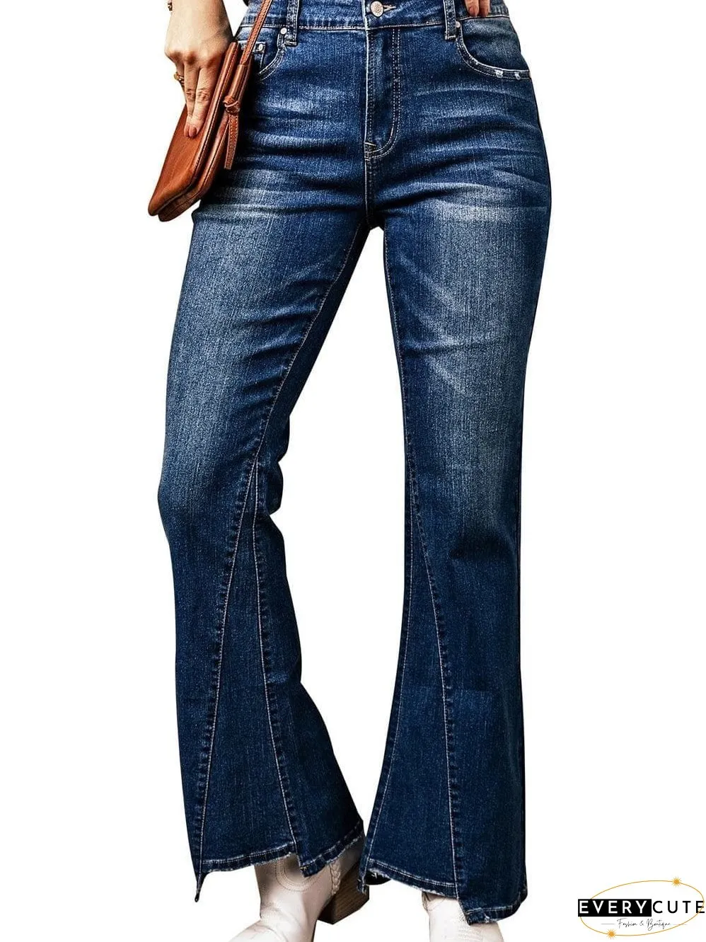 Trendy Flared Leg Jeans