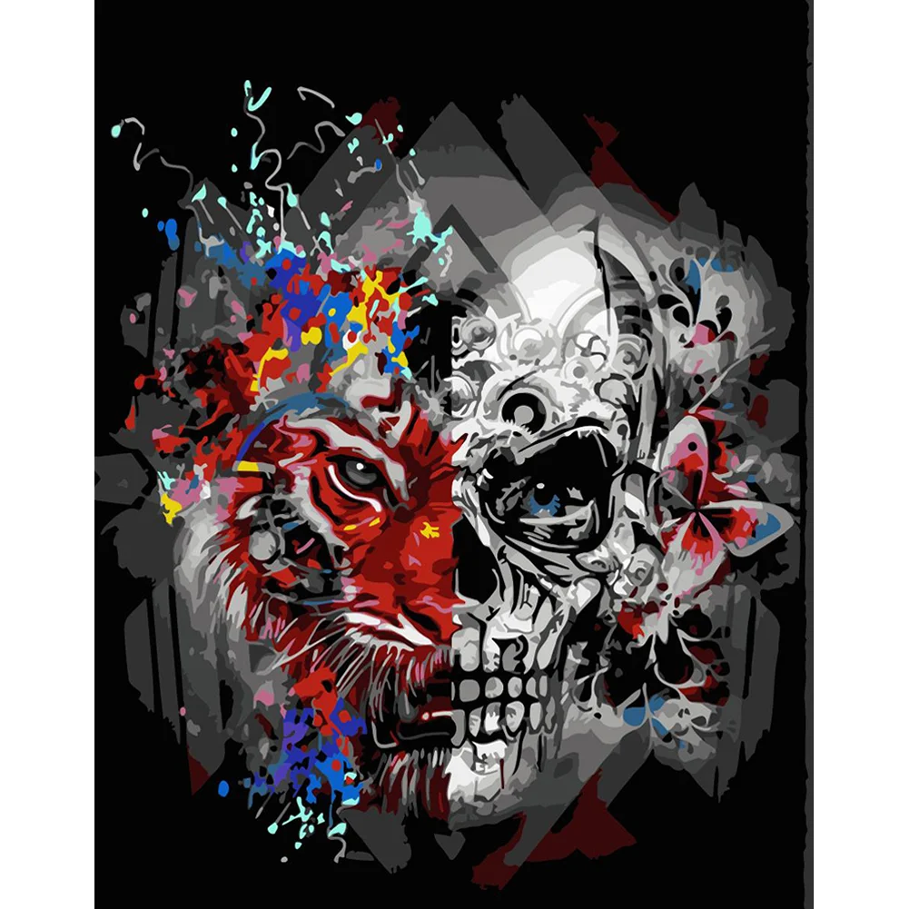 Abstract Skull - Paint By Numbers(50*40CM)