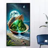 Diamond Painting-DIY Full Round Drill Shells Forest Under Moon(70*40 CM)