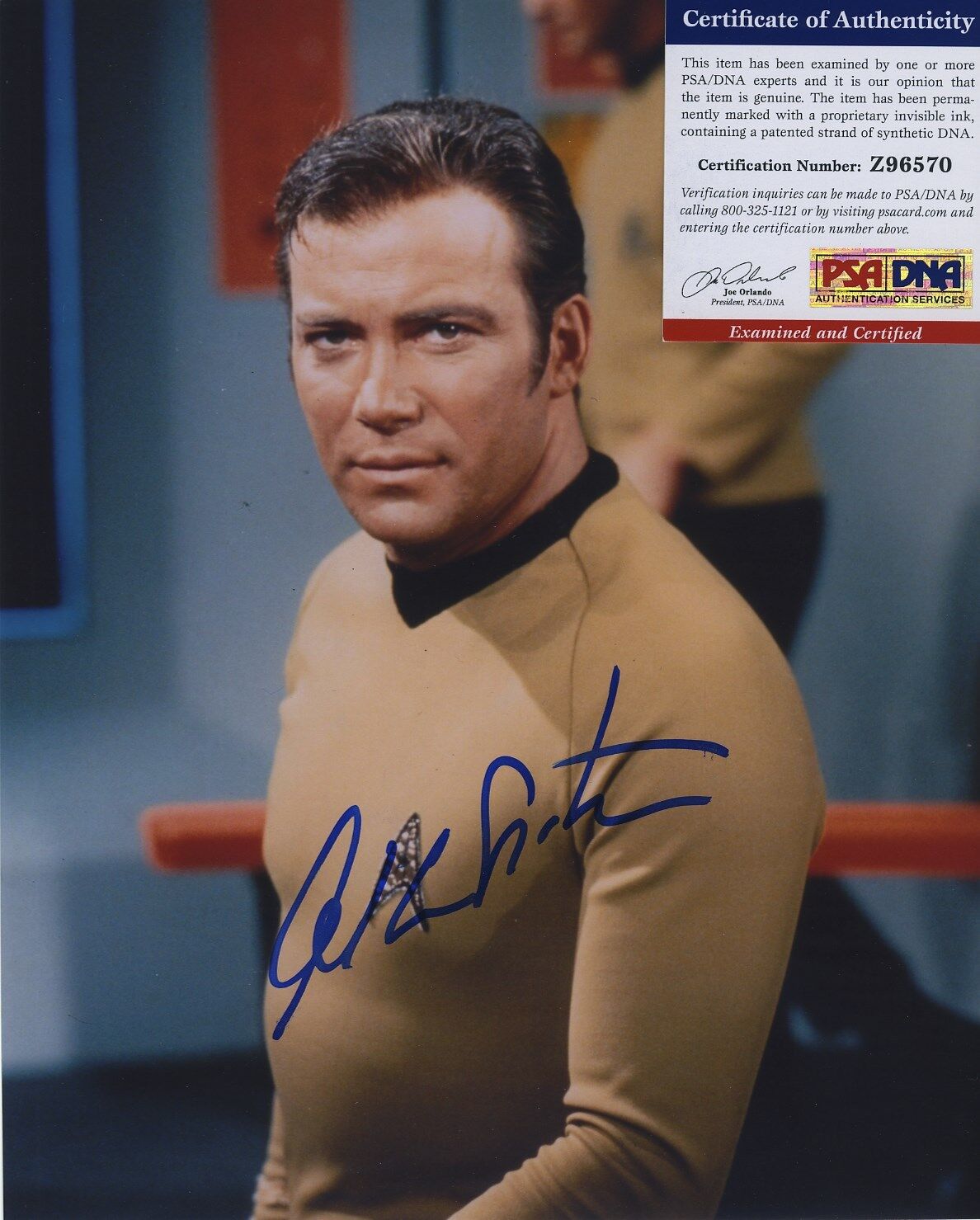 WILLIAM SHATNER STAR TREK SIGNED AUTOGRAPHED COLOR 8X10 Photo Poster painting PSA DNA Z96570