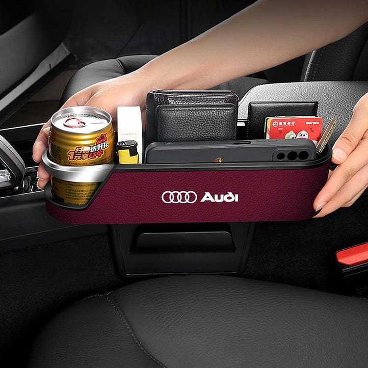 NEW YEAR PROMOTION-CAR LOGO STYLISH PU LEATHER SEAT GAP ORGANIZER