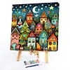 Colorful House-Paint by Numbers Acrylic Painting 40*40cm