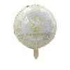 20PCS Babyshower Cross Baptism Ceremony Aluminum Film Balloons Community Party Festive Decors