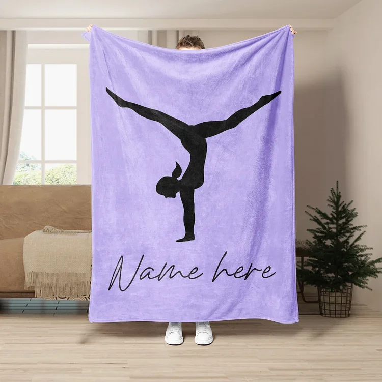 Personalized Gymnastics Blanket for Comfort & Unique| BKKid102[personalized name blankets][custom name blankets]