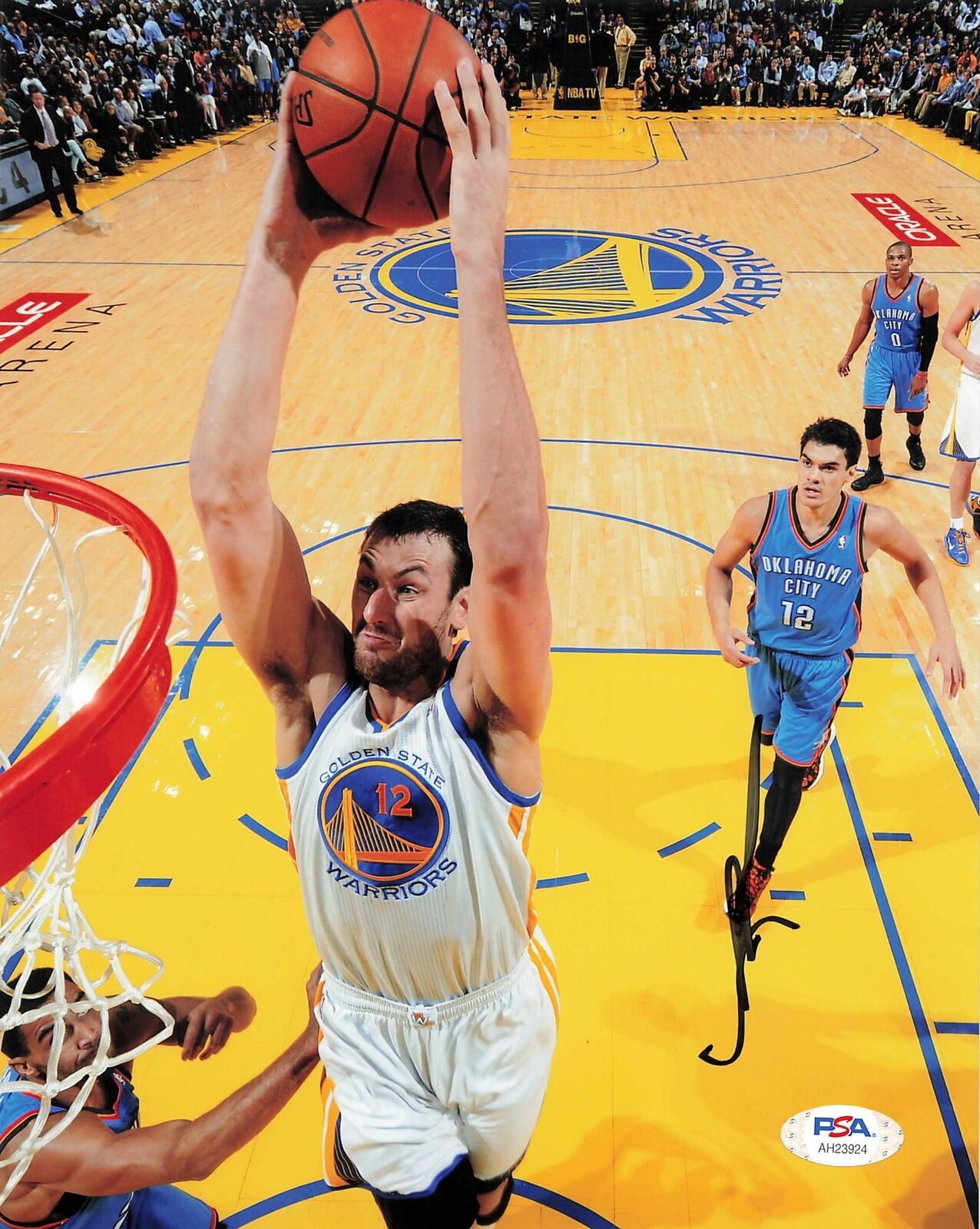 Andrew Bogut signed 8x10 Photo Poster painting PSA/DNA Golden State Warriors Autographed