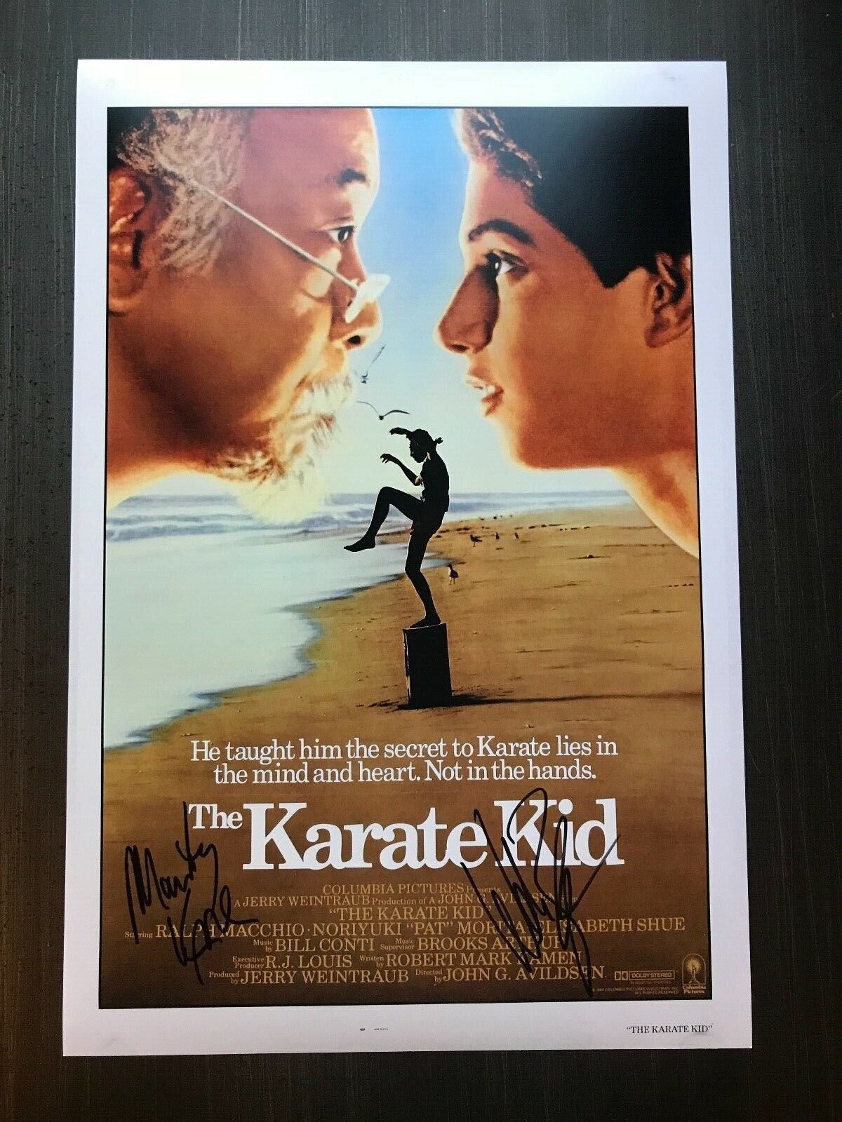 * THE KARATE KID * signed 12x18 Photo Poster painting poster * MARTIN KOVE & WILLIAM ZABKA * 1