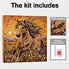 Kit d&rsquo;art de perles 3D pour cheval de course maison &agrave; motif animal encadr&eacute;