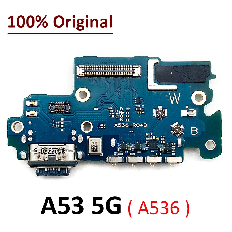 100% Original For Samsung A53 5G A536 A536B USB Charging Port Mic Microphone Dock Connector Board Flex Cable Repair Parts