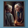 Girl Looking In Mirror - Full Square Drill Diamond Painting -  40*50CM(Canvas)