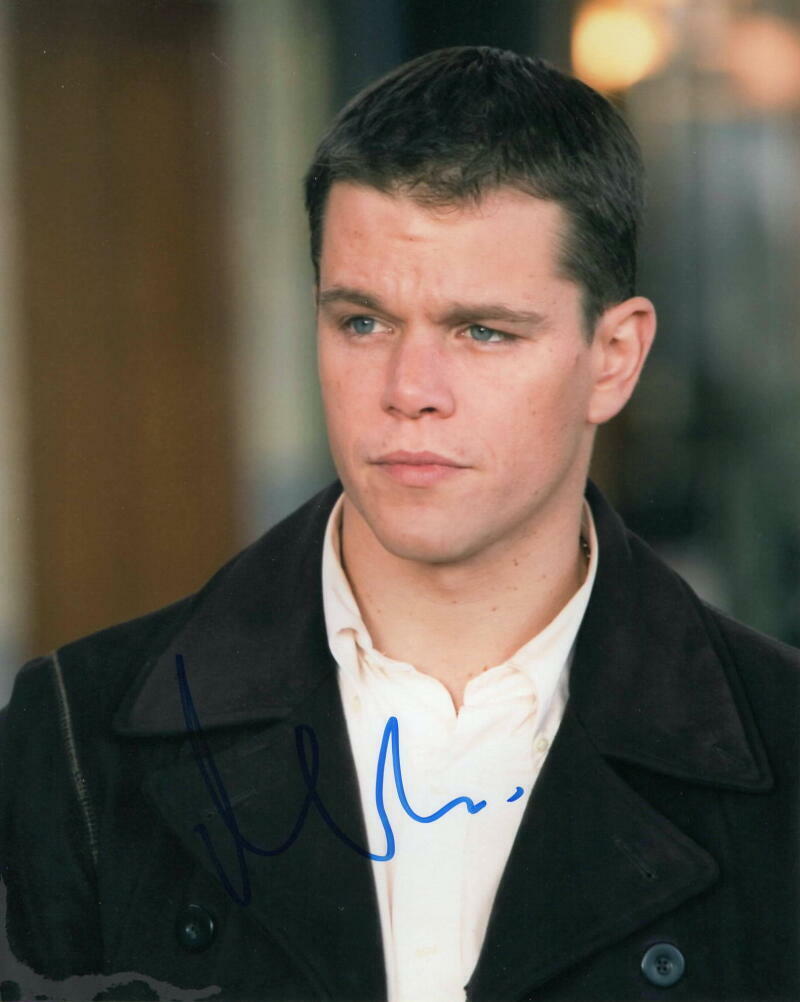 MATT DAMON SIGNED AUTOGRAPH 8X10 Photo Poster painting - THE MARTIAN, INTERSTELLAR STUD, RARE