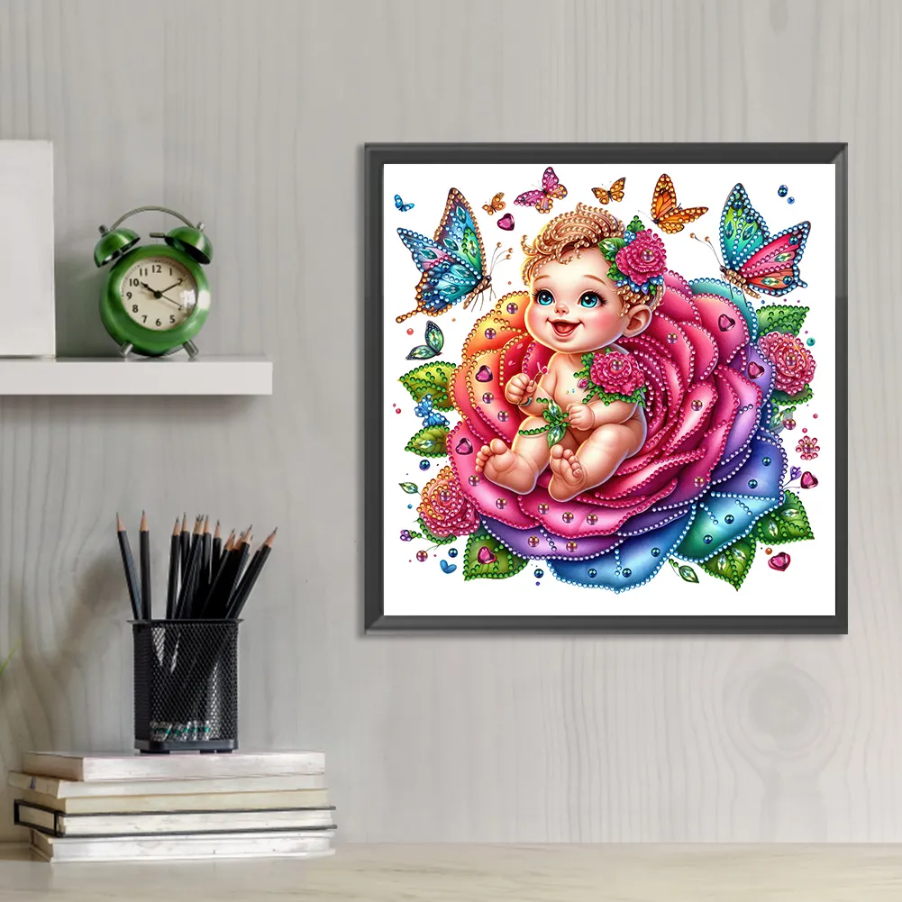 Diamond Painting - Partial Special Shaped Drill - Rose Child(Canvas|30*30cm)