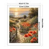 Poppy Path - 11CT Stamped Cross Stitch - 40*50cm - Natural