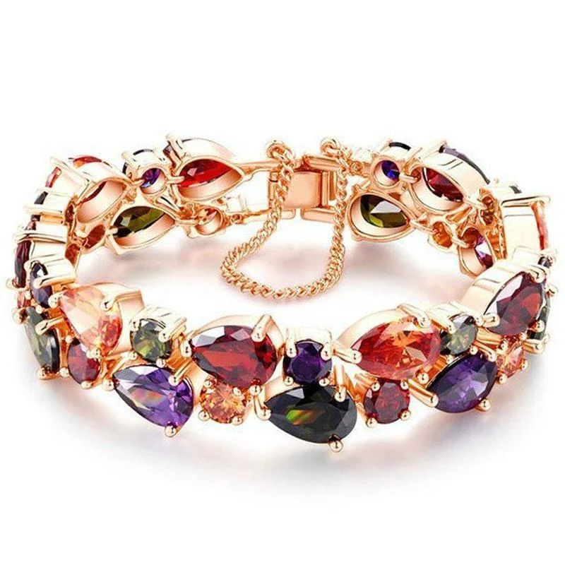 Elegant and Luxurious Zirconia Crystal Bracelet
