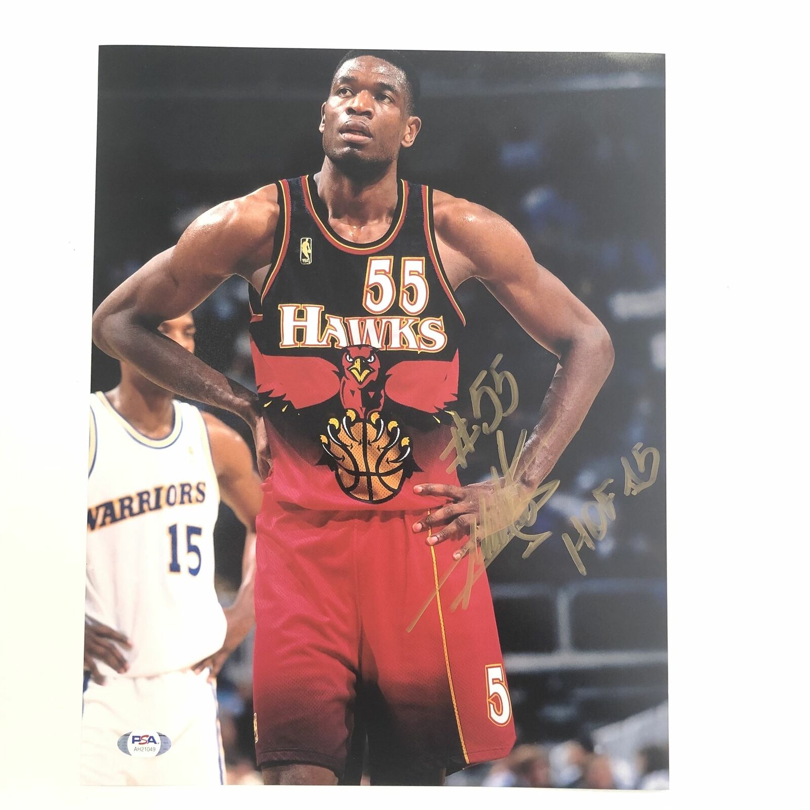 Dikembe Mutombo signed 11x14 Photo Poster painting PSA/DNA Atlanta Hawks Autographed