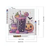 Tasse &agrave; caf&eacute; Halloween-perceuse ronde peinture diamant-40*40cm