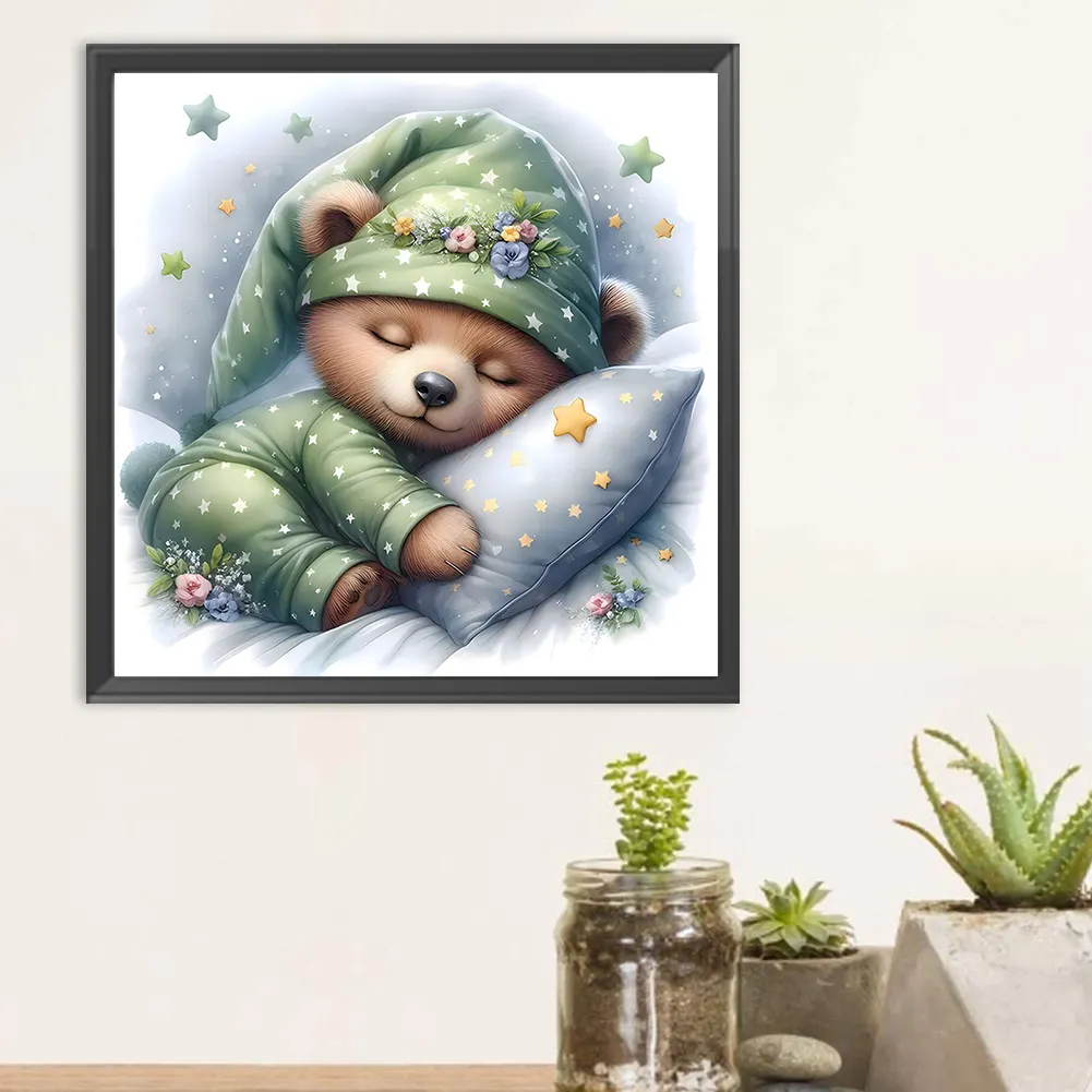 Diamond Painting - Full Round Drill - Bear(Canvas|30*30cm)