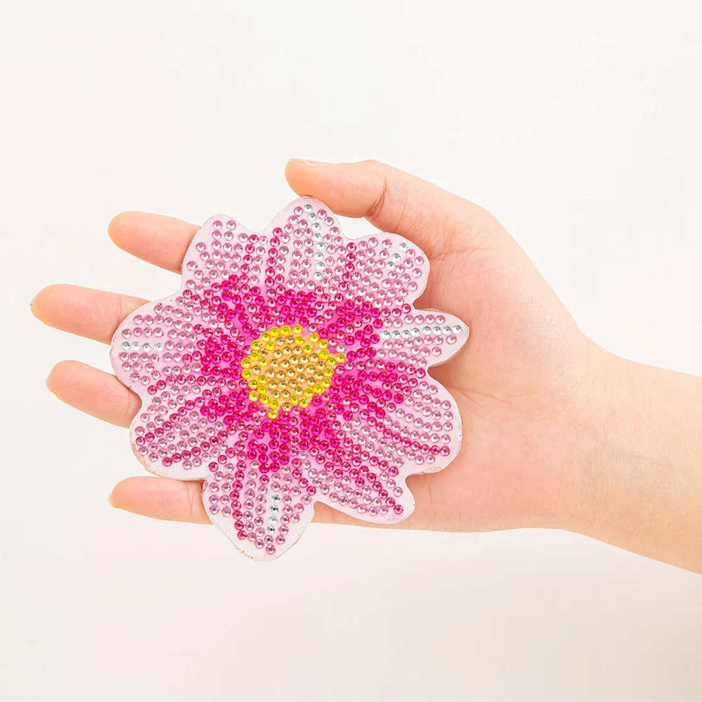 6pcs DIY Flower Anti Slip Coasters Stackable Creative for Tabletop Protection