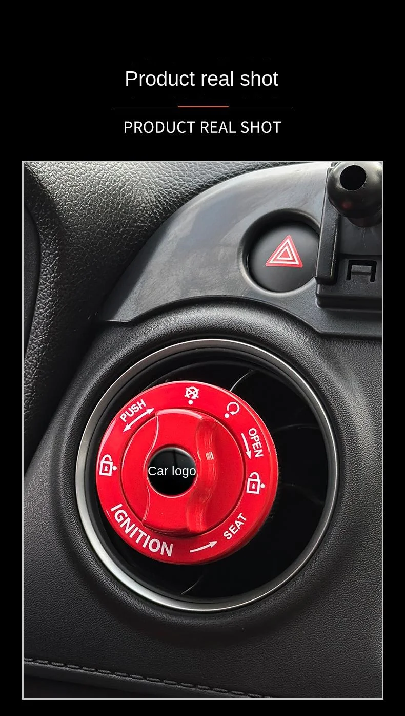 Car one-touch start metal button