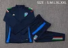 Joyfball 2024/2025 Italy Long Zipped Jacket Royal Blue Soccer Jersey 1:1 Thai Quality 