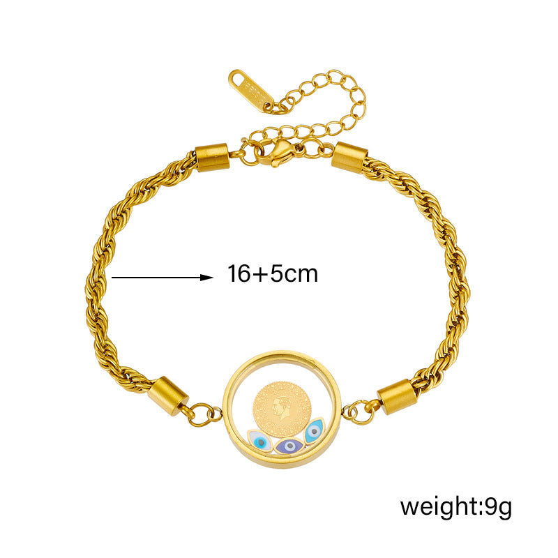 Fashion Women Chain Titanium Steel Electroplating Bracelets3