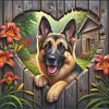 Love Puppy-11CT Stamped Cross Stitch 40*40cm/15.75*15.75in