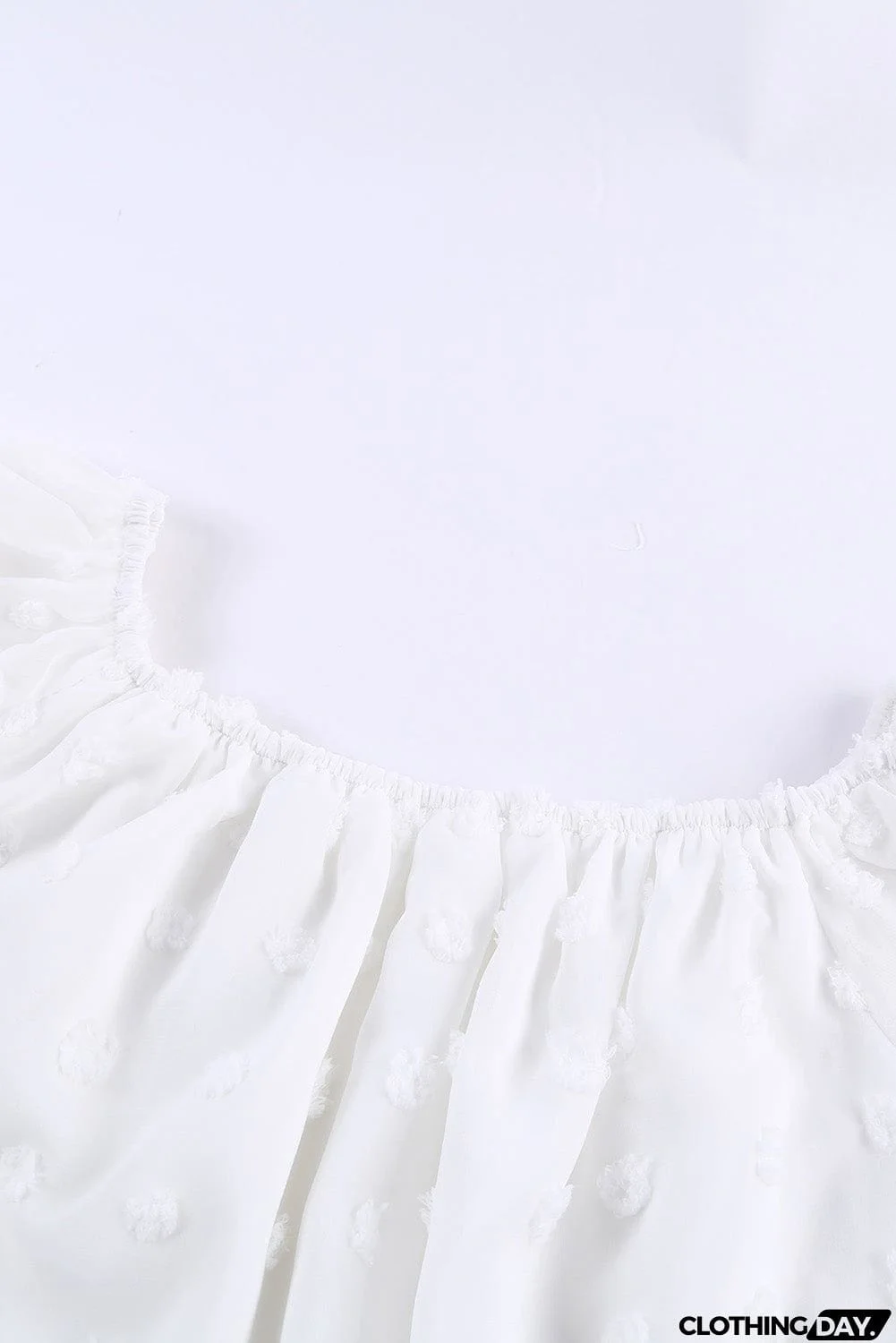 Off Shoulder Swiss Dot Blouse