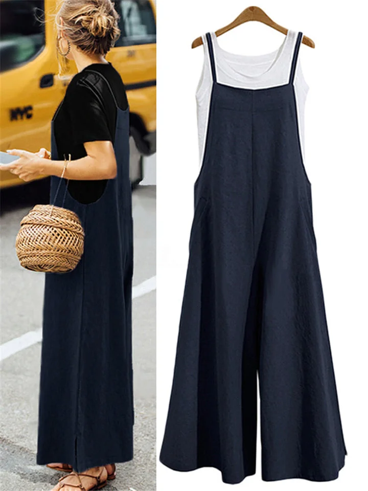 Women’s Loose Fit Wide Leg Jumpsuit Dungarees