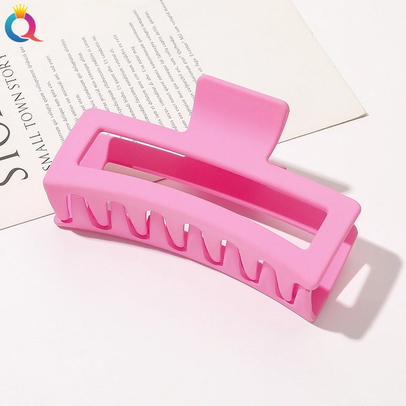 Minimalist Solid Color Plastic Hair Claws