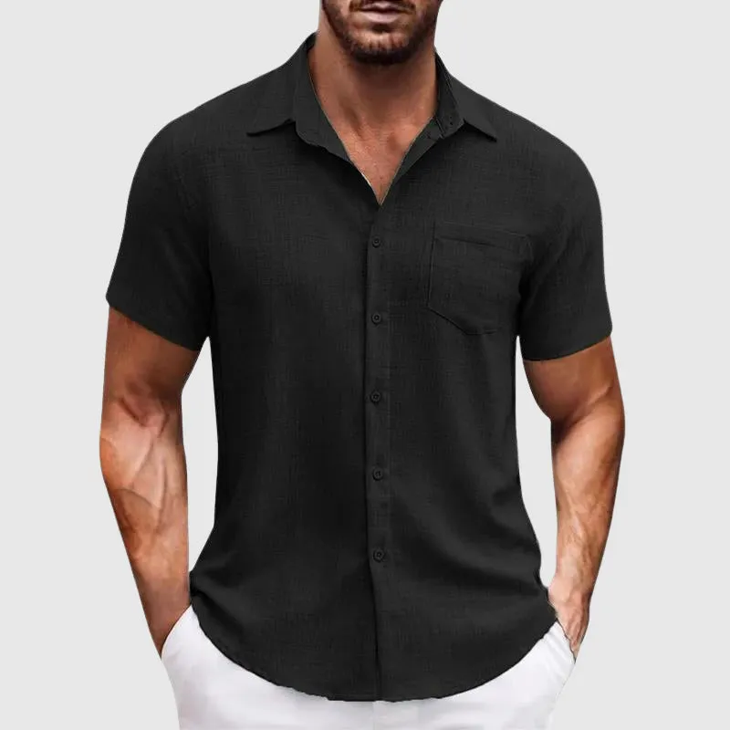 Men's Lightweight Casual Shirt &ndash; Horizon Bay Breathable Comfort &ndash; Black