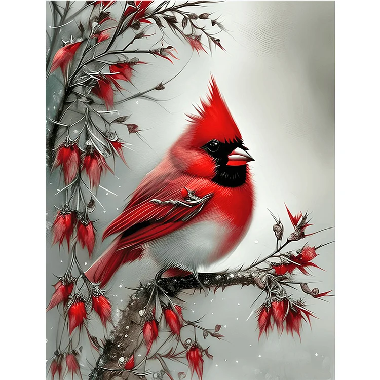 4pcs/Set Cardinal - Full Round - Diamond Painting (30*30cm)