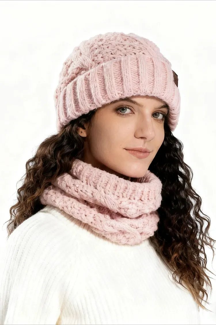 2-Piece Knit Hat And Scarf Set