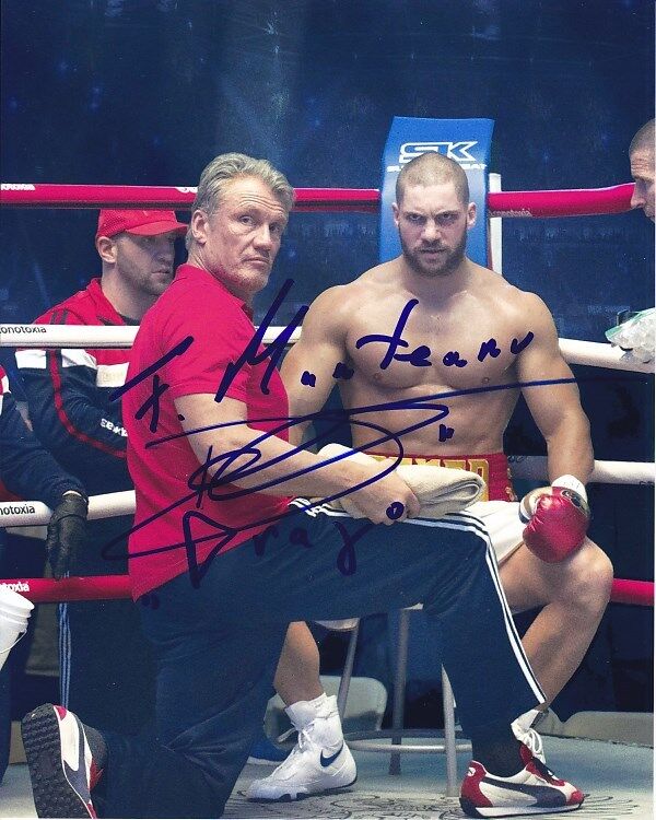 FLORIAN MUNTEANU & DOLPH LUNDGREN signed autographed CREED II Photo Poster painting