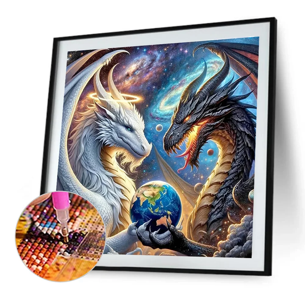 Diamond Painting - Full Round Drill - Dragon(Canvas|40*40cm)