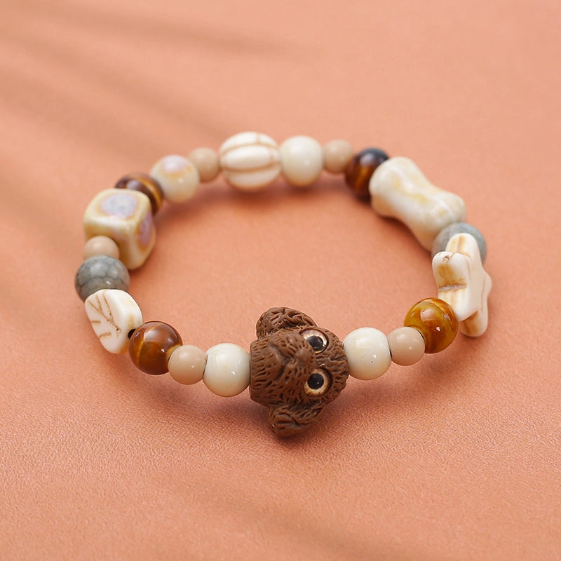 Cute Cartoon Personality Puppy Bracelet Boys And Girls Student Children Gift Jingdezhen Ceramic Jewelry Bracelet
