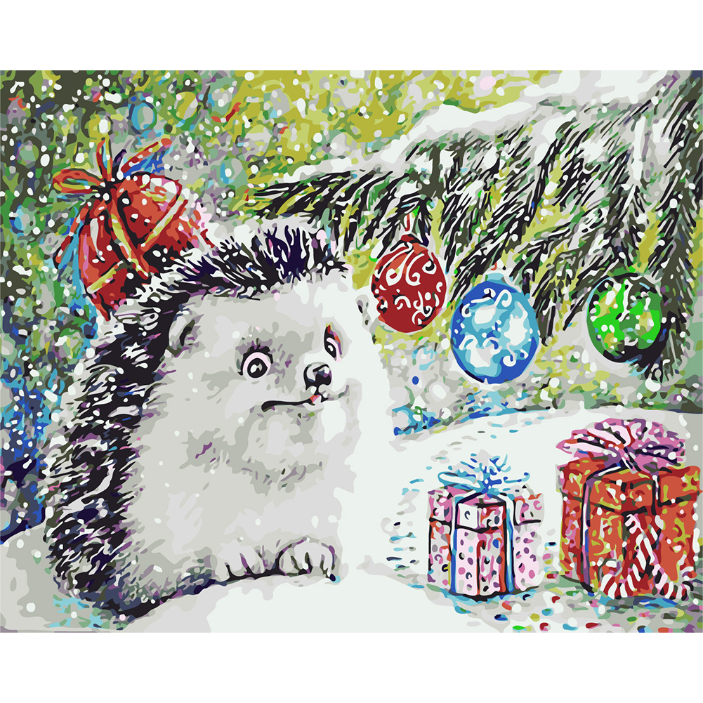 

40*50cm - Painting By Numbers - Snowing Hedgehog, 501 Original