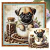(Multi-Style) Dog Coffee Cup-11CT Stamped Cross Stitch 40*40cm/15.75*15.75in tapestrymarket