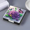 Purple Rose Pu DIY 5D Diamantmalerei-Notizbox (160 leere Notizbl&ouml;cke) f&uuml;r das B&uuml;ro