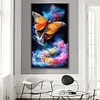 >SALE<5D DIY Full Round Drill Partial AB Diamond Painting Misty Butterfly Decor45x75cm