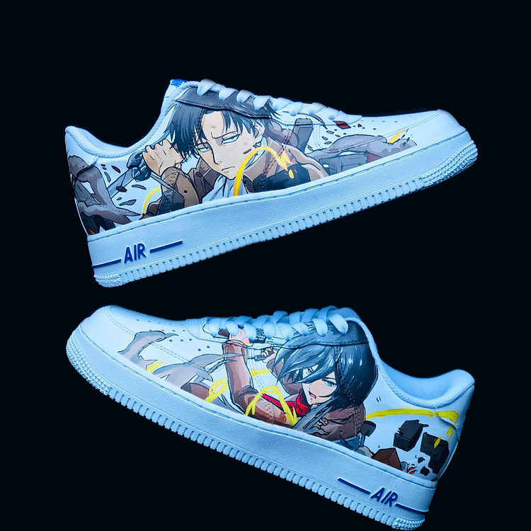 Custom Hand-Painted Sports Sneakers - "Attack on"
