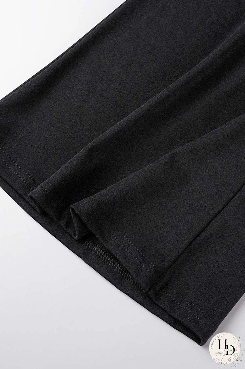 Black Casual Solid Hollowed Out Patchwork Turtleneck Plus Size