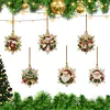 6pcs/set DIY Diamond Special Shape Pearl Art Hanging Wooden Christmas Tree Ornament Kit