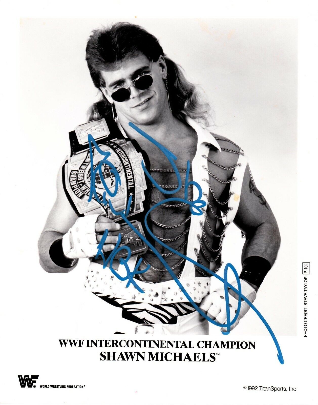 Shawn Michael's WWF / WWE Wrestler 8 x 10 Autographed Photo Poster painting *Must Have** (RP 4)