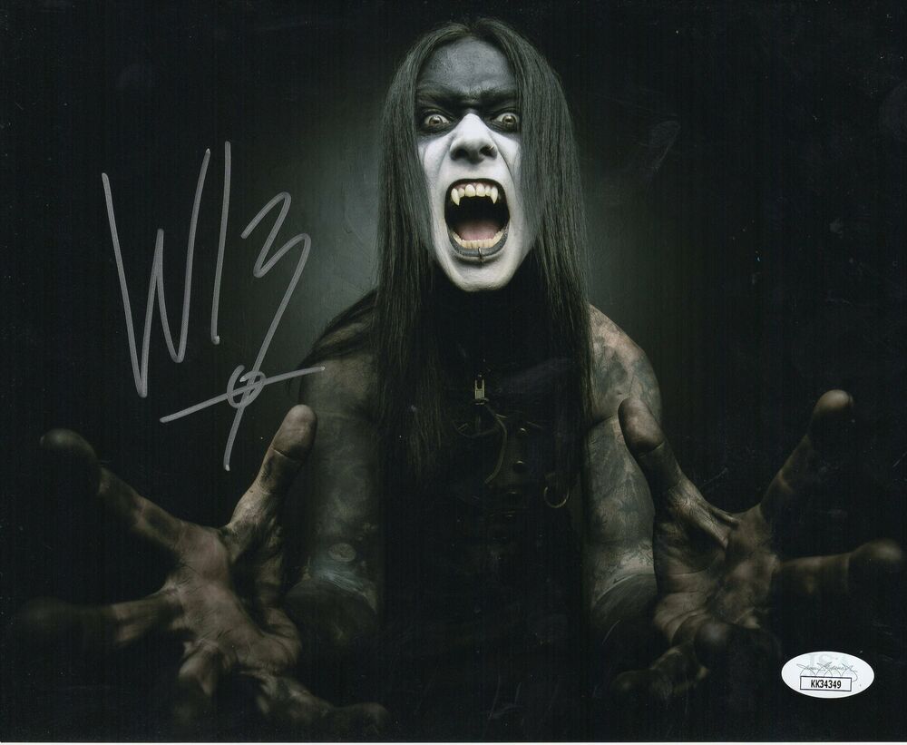 Wednesday 13 Autograph 8x10 Photo Poster painting Murderdolls Signed