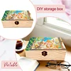 5D DIY Diamond Painting Handmade Wood Storage Box for Home Decor Craft (Cat)
