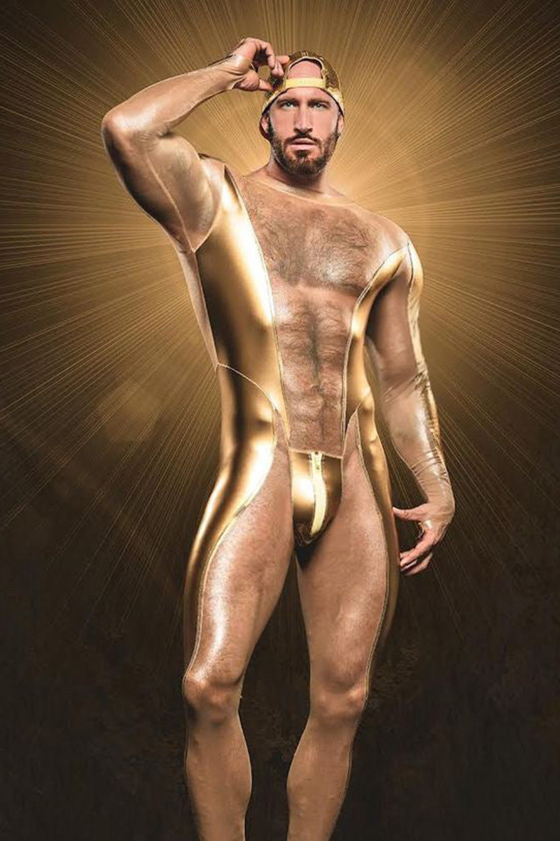 See Through Mesh Gold Glitter Patchwork Mock Neck Zipper Jumpsuit